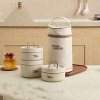 Beige Set – 3 Pieces (2 Small + 1 Large) + FREE Thermos Bag