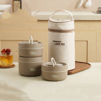 Brown Set – 3 Pieces (2 Small + 1 Large) + FREE Thermos Bag