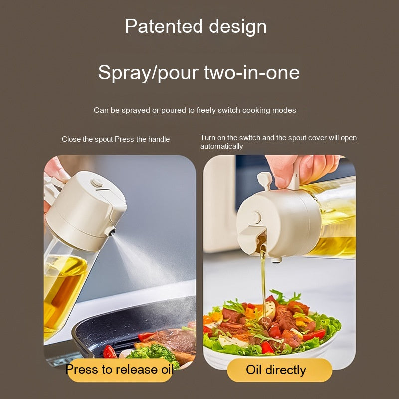 Alluxess 2-in-1 Oil Sprayer Bottle – Spray & Pour Control for Healthier Meals