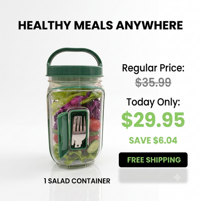 Alluxess Premium Leak-Proof Salad Pod Container