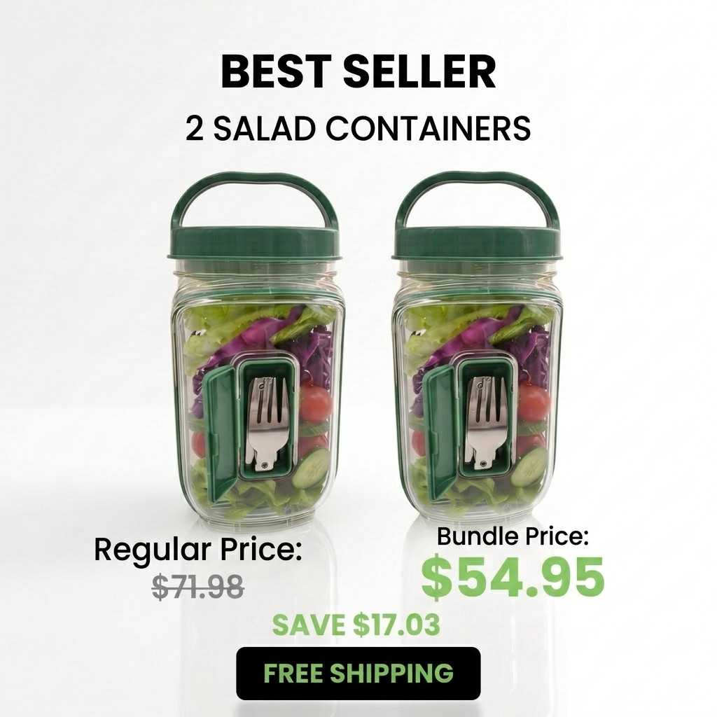 Alluxess Premium Leak-Proof Salad Pod Container