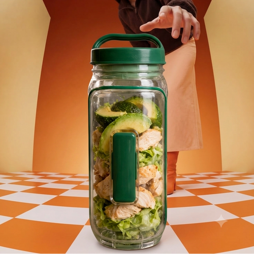 Alluxess Premium Leak-Proof Salad Pod Container