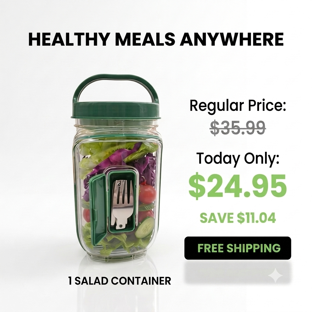 Alluxess Premium Leak-Proof Salad Pod Container