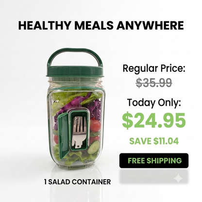 Alluxess Premium Leak-Proof Salad Pod Container