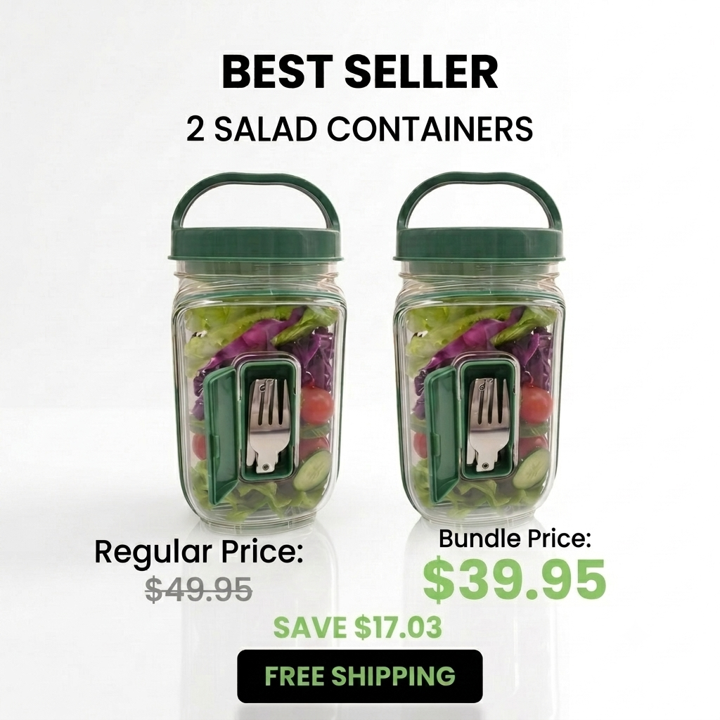 Alluxess Premium Leak-Proof Salad Pod Container