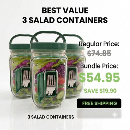 Alluxess Premium Leak-Proof Salad Pod Container