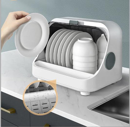 Alluxess™ Premium Tableware Storage Cabinet & Sanitizing Drain Rack