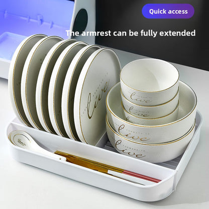Alluxess™ Premium Tableware Storage Cabinet & Sanitizing Drain Rack