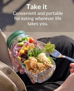 Alluxess Premium Leak-Proof Salad Pod Container