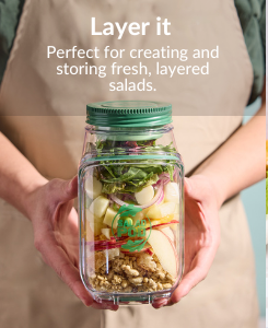 Alluxess Premium Leak-Proof Salad Pod Container