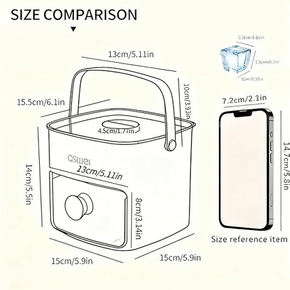 Alluxess| ASWEI Large Capacity Ice Cube Maker with Storage Bin for Cold Drinks