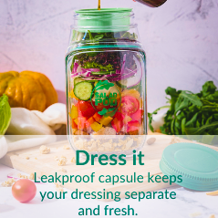 Alluxess Premium Leak-Proof Salad Pod Container