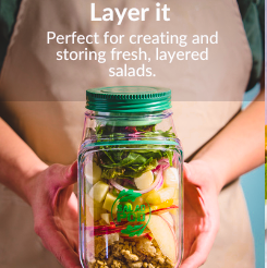 Alluxess Premium Leak-Proof Salad Pod Container